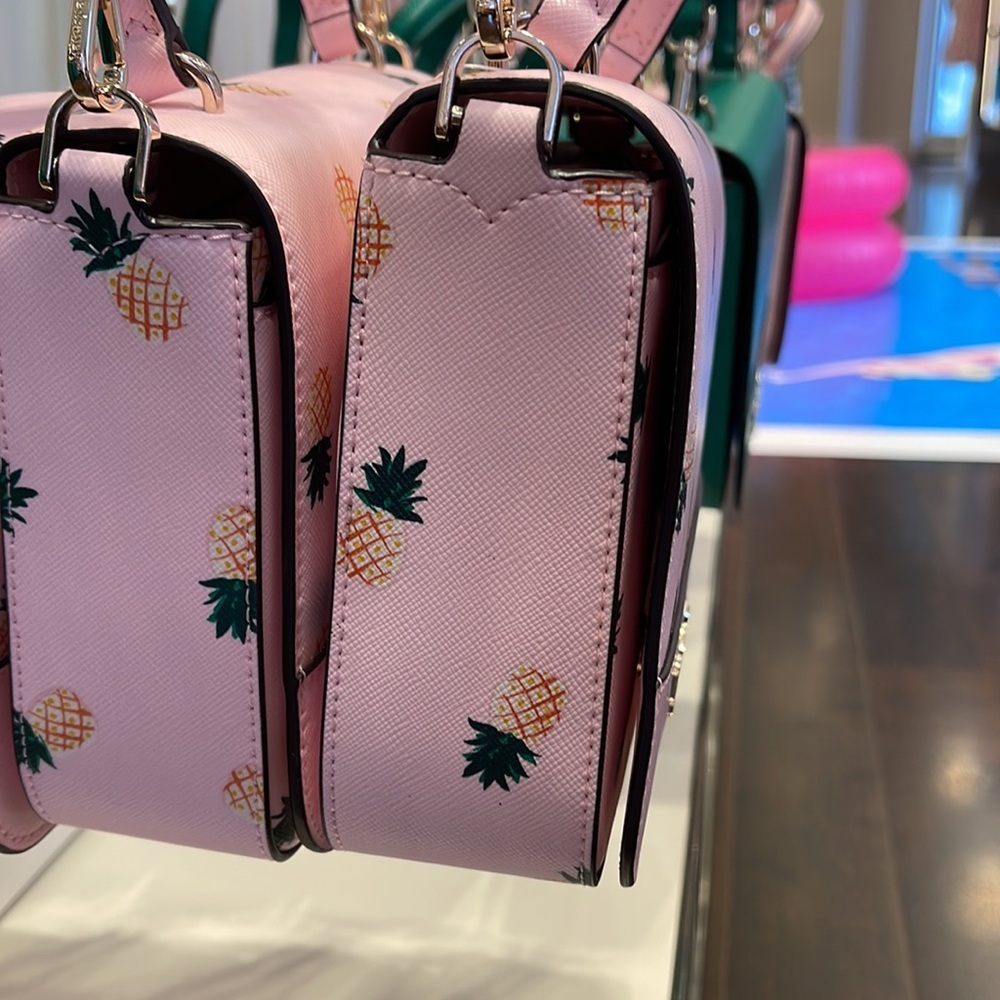 Kate Spade Staci Square Pineapple Crossbody Pink Multi - Picture 5 of 16